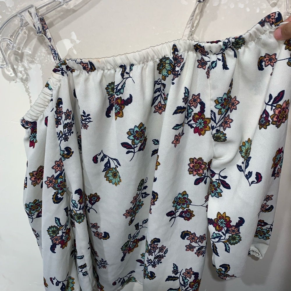 Flowered Off The Shoulder Top